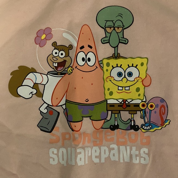 Nickelodeon Fifth Sun SpongeBob SquarePants Graphic Toggle Cropped Sweatshirt - Picture 2 of 9